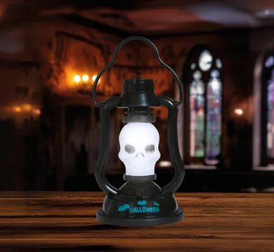 Productafbeelding van Halloween-pompoenlamp, flikkerend, griezelig, vintage, zwarte lamp, pompoenmotief, decoratie voor feestjes