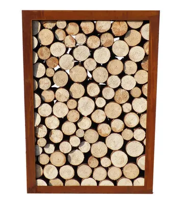 Produktbild von Badeko Holzregal „Lounge“ einfach – 100x70 cm in Edelrostoptik