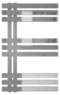 Produktbild von Design-Badheizkörper ELEN Chrom 500 x 1200 mm – Handtuchheizkörper mit Seitenanschluss, 459 Watt, ohne Heizstab