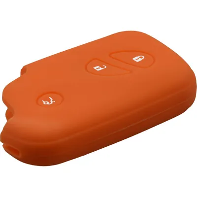 Produktbild von PhoneNatic Silikon Schlüssel Hülle kompatibel mit der Lexus ES / GS / GX 3-Tasten Fernbedienung in orange Funkschlüssel 3-Key