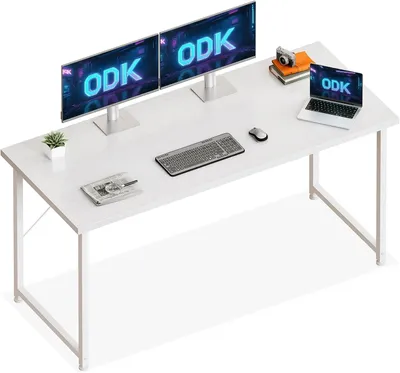 Produktbild von Computertisch höhenverstellbar, 140x50 cm, weiß, für ergonomische Arbeitsplätze