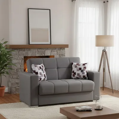 Immagine prodotto di Dmora Divano Letto 2 Posti Anikide 85x160 cm Nero, Contenitore Reclinabile