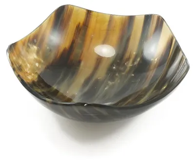 Handgefertigte Hornschale, Ø 20,3 cm, Servierschale