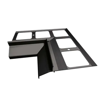 Zdjęcie produktu dla Renoplast Profil okapowy aluminiowy K30, Do posadzki klejonej na tarasy i balkony, Kąt wewnętrzny 90°, Grafit