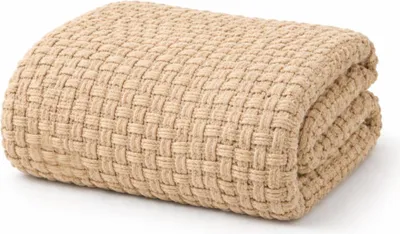 Produktbild von Mica Decorations Cosenza Kuscheldecke - Couch Decke Boho Deko - Sofadecke Couch Überzug - 180 x 130 cm - Beige