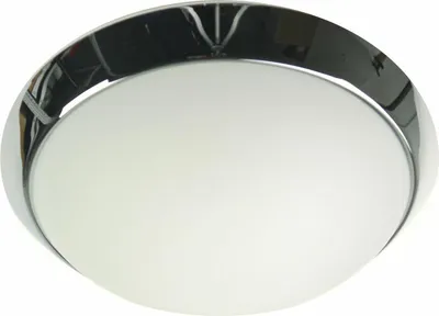 Produktbild von LED Flurleuchte Dielenbeleuchtung DIMMBAR Ø30cm Glas satiniert Klarrand, Chrom