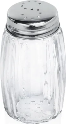 Obrázek produktu pro Slánka nebo pepřenka, sklo / nerezová ocel, Ø 3,5 cm, vlnitá : Slánka, 7 cm, sklo Varianta: Slánka