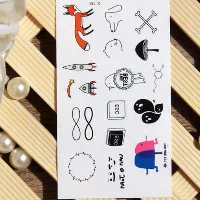 Produktbild von Temporäre Tattoos Fuchs Rakete Körperkunst