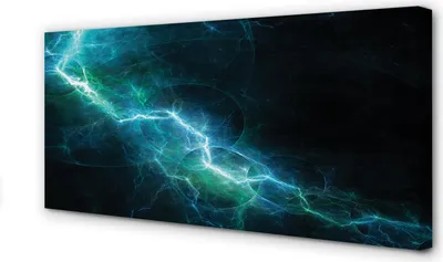 Produktbild von Leinwandbild 100x50 Wandkunst Blitz fraktale