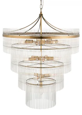 Immagine prodotto di Lampada a sospensione MARIETTA in ottone anticato 16xE14x15W, vetro, dimensioni: 242x70x70 cm, IP20, Endon