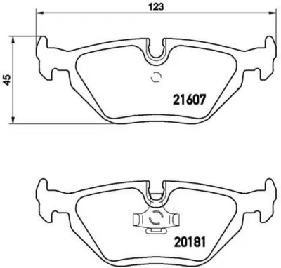 Produktbild von Brembo Bremsbelagsatz, Scheibenbremse Hinterachse P 06 013