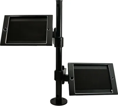 Produktbild von SYSTEM-S Tischständer Dual 360° Halterung abschließbar für iPad Mini in Schwarz