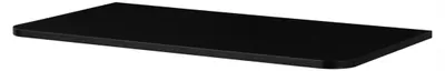 Produktbild von Rodan Waschtischplatte 80cm - Abgerundet - Schwarz Matt - für Aufsatzwaschbecken - LINEA