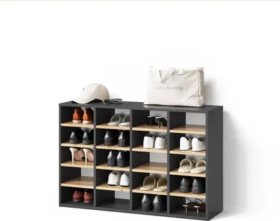 Image de Armoire à chaussures Livinity Liguria Chêne de force doré 20 compartiments, Model 58733