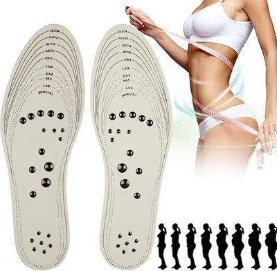 Produktbild von Magnetische Schuheinlagen,Abnehmen Akupressur Einlegesohle,Magnetische Massage Einlegesohlen Einlagen,Magnetische Schuheinlagen Einlegesohlen für Akupressur und Massage Einlagen mit Magneten