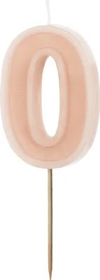 Zdjęcie produktu dla Różowa Świeczka Cyferka 0 na Urodziny - 6 cm, Idealna do Tortu! Uczyń swoje przyjęcie jeszcze bardziej wyjątkowym!