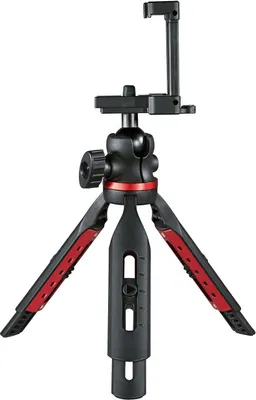 Produktbild von Stativ "Solid" für Handy und Kamera, Reisestativ mit Kugelkopf, max. 19 cm (00004630)