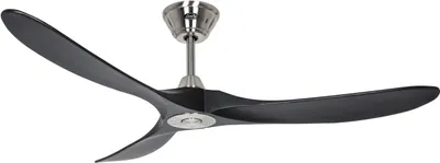 Immagine prodotto di Ventilatore da soffitto a risparmio energetico con telecomando Eco Genuino 152 cm Cromo opaco / Nero opaco