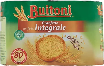 Produktbild von 6x Buitoni Granfetta Fette Biscottate Integrali mit Vollkornmehl 80 fette Vollkorn Zwieback Kekse 600g