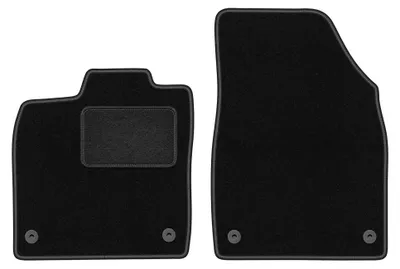 Image de Tapis avant en moquette pour Volkswagen ID.3 2019- (à hayon) – 2 pièces, noirs, sur mesure – Wielganizator LUX