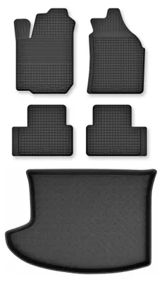 Obrázok produktu pre Vaničkové autokoberce + vaňa kufra pre: Jeep Compass MK49 2007-2017 SUV 5 ks