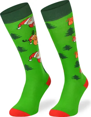 Produktbild von SKIETY, Reitsocken Damen Herren, Kniestrümpfe, Weihnachtsmann, 31-34