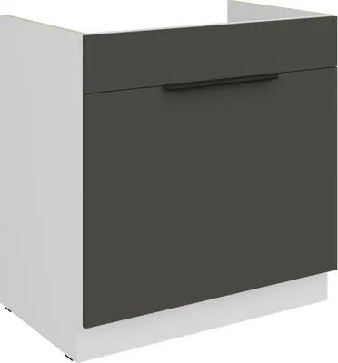 Produktbild von LUNARA Spülenunterschrank – Breite 80 cm, Graphit/Weiß