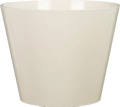 Produktbild von Scheurich Purista 40, Blumentopf/Pflanzkübel, rund, aus Kunststoff Farbe: Avorio, 37 cm Durchmesser, 32,3 cm hoch, 21 l Vol.