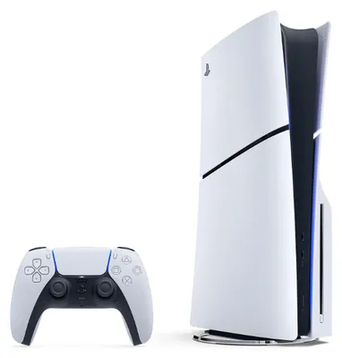 Produktbild von Sony PlayStation 5 Slim Blu-Ray 1TB weiße Konsole