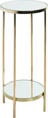 Produktbild von HAKU Blumenständer Beistelltisch vermessingt - Metall, Spiegel 5 mm, B/H/T: 28x66x28 cm