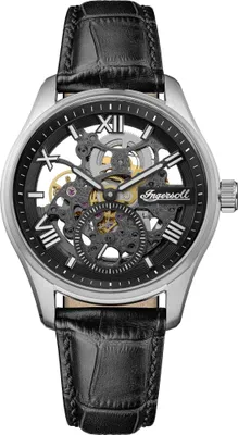 Produktbild von INGERSOLL Herrenuhr Automatikuhr schwarz / silber onesize Herren 40 mm I17401, I17402