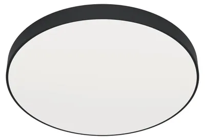 Image de Plafonnier contemporain Zubieta en acier noir avec LED intégrée 18,8 W 2700 6500 K