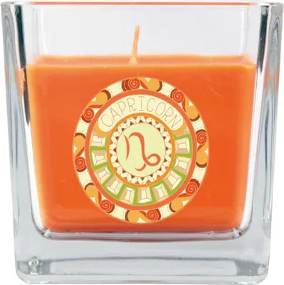 Immagine prodotto di HS Candle Candela profumata "Zodiac" in barattolo di caramelle ( Capricorno ) - molti motivi a scelta, 190 g - durata di combustione fino a 50 ore - Capricorno