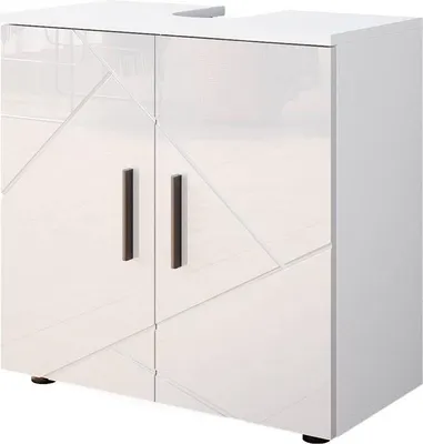 Produktbild von Waschbeckenunterschrank Vicco Irma Weiß Hochglanz 60 x 59 cm, Model 34521