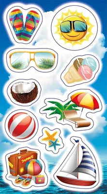 Zdjęcie produktu dla Naklejki na lato - (artykuły szkolne i papiernicze)