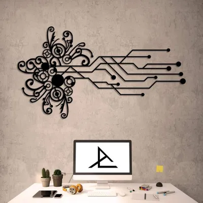 Productafbeelding van Wanddecoratie van metaal - Zwart, 43 x 60 cm