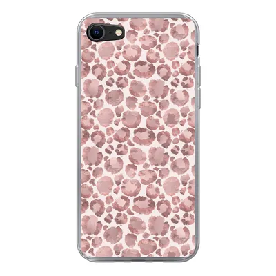 Produktbild von MuchoWow® Handyhülle Schutzhülle Hülle für iPhone 8 Pantherdruck - Rosa - Pastell - Luxus Silikon Softcase Handy Hülle - Schutzhaube