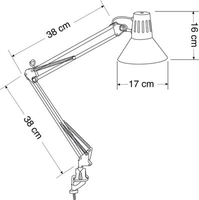 Produktbild von Tischleuchte Tischklemme schwarz