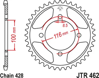 Obrázok produktu pre JT Kettenrad 50T, model JTR462.50