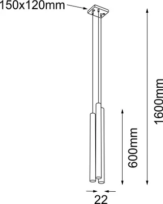 Zdjęcie produktu dla Lampa wisząca KOSAME złota 3xG9x2,5W aluminium wym:160x15x12cm IP20 Shilo