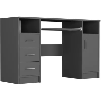 Obrázok produktu pre Počítačový písací stôl 120 cm so zásuvkami a skrinkou FRAMIRE N-11, antracit