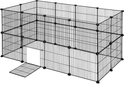 Produktbild von EUGAD vonkajší výbeh pre malé zvieratá, výška 72 cm, vnútorný a vonkajší, čierne kovové pletivo