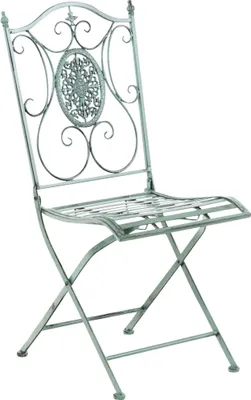 Produktbild von CLP Gartenstuhl Sibell  Eisen, klappbar, verzierter Jugendstil antik-grün
