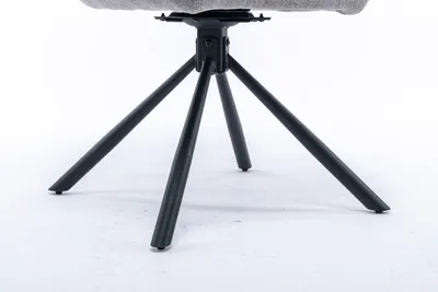 Zdjęcie produktu dla Krzesło do jadalni CasaDolce KANDA, zestaw 2 sztuk, turkusowe, 52x60x89 cm, tapicerowane, podstawa obrotowa 180°, metalowe nogi