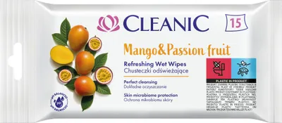 Zdjęcie produktu dla 040453 HH Chusteczki odświeżające Cleanic Mango 15 szt.