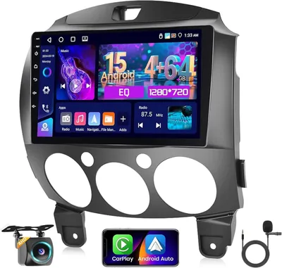 Immagine prodotto di Autoradio - Sistema multimediale - Sistema di navigazione - Autoradio compatibile con CarPlay - Android 13