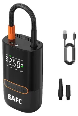 Produktbild von Luftpumpe, tragbarer Inflator, Mehrfachnutzungsmodi, schwarz, Batteriebetrieben