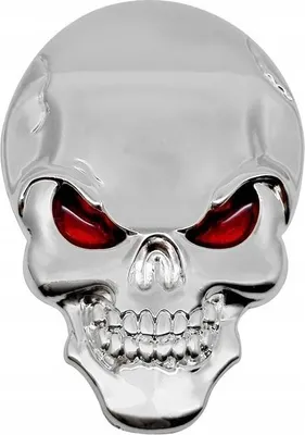 Produktbild von Totenkopf 3D-Emblem Aufkleber für Motorrad Auto