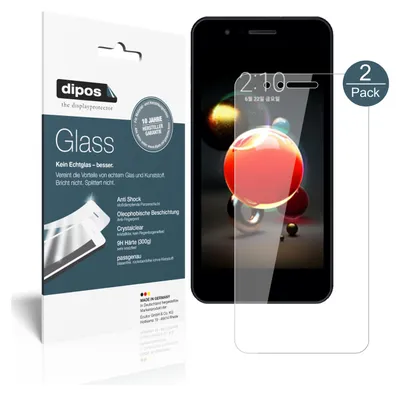 Produktbild von 2x Schutzfolie für LG X2 2018 - Anti-Shock 9H Folie dipos Glass Kunststoffglas