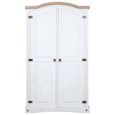 Zdjęcie produktu dla VidaXL 282620, Biały, Szafa, 1 pół., 2 drzw., Biały, Drewno